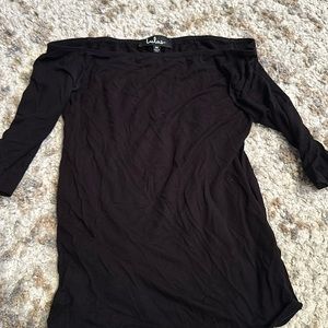 Off the shoulder black top
